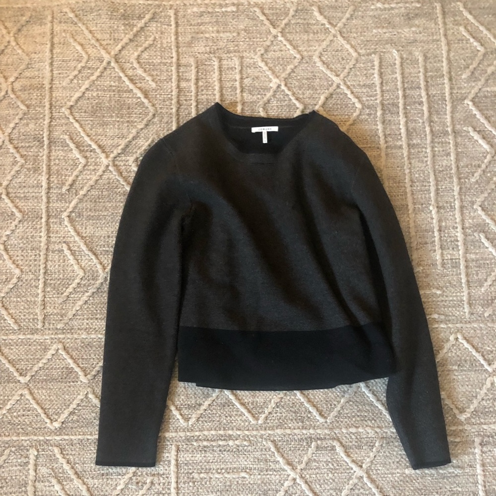 Black two tone sweater